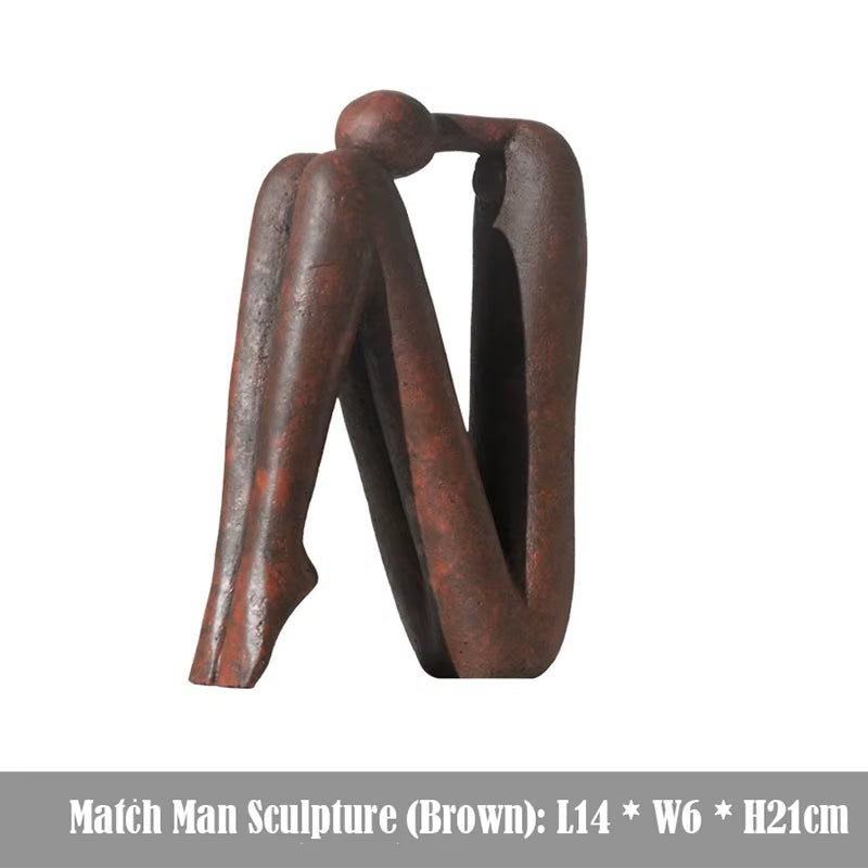 Korean Abstract Art Figure Statue Decoration Home Room Desktop Decoration Living Room Bookshelves Ornaments Indoor Art Crafts
