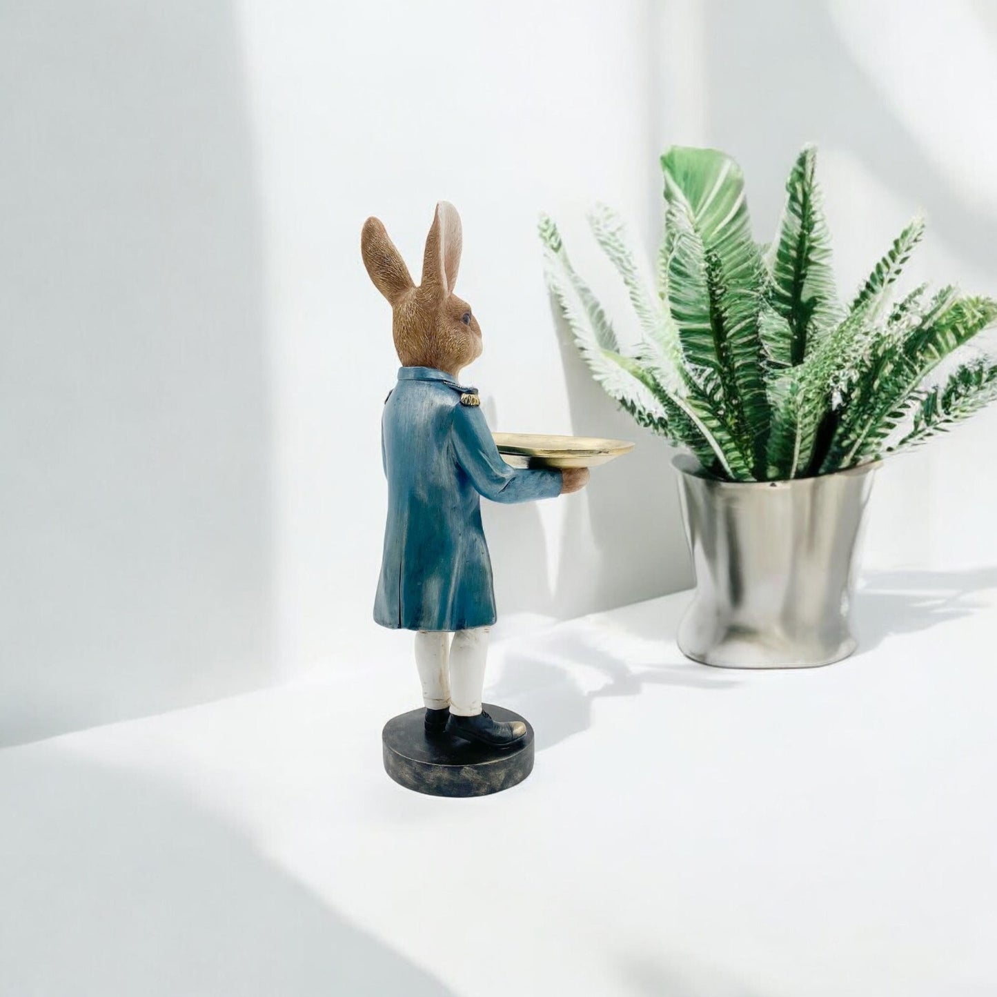 Rabbit Waiter Large 51Cm with Charming Sculpture for Home Living Room Stylish