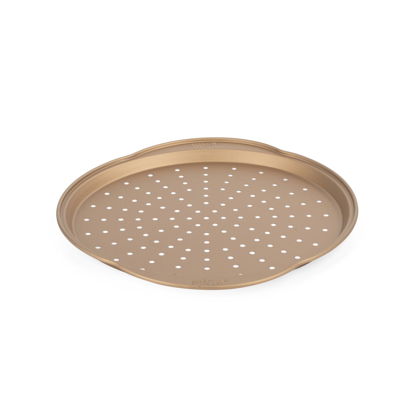 Russell Hobbs Set of 2 Opulence Non-Stick Pizza Pans, Carbon Steel, Gold