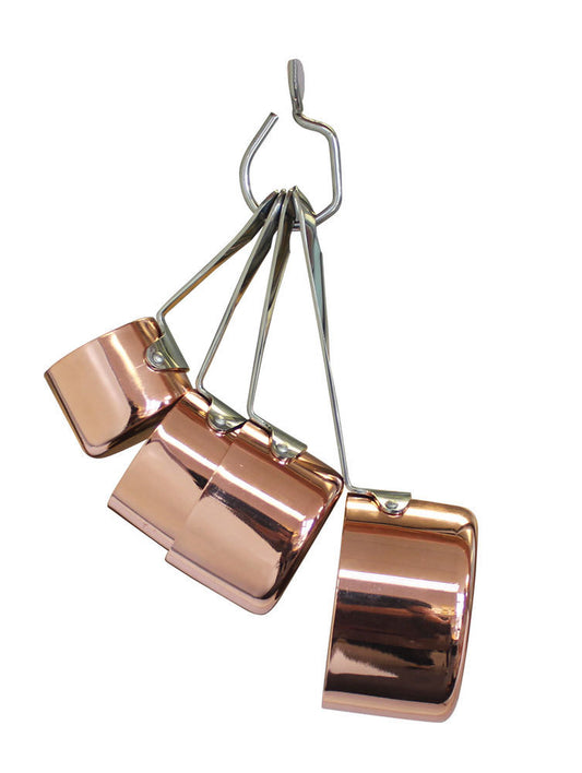 Chabrias. Ltd 4 Rose Gold/Copper Measuring Cup Pan High Quality Kitchen Cups