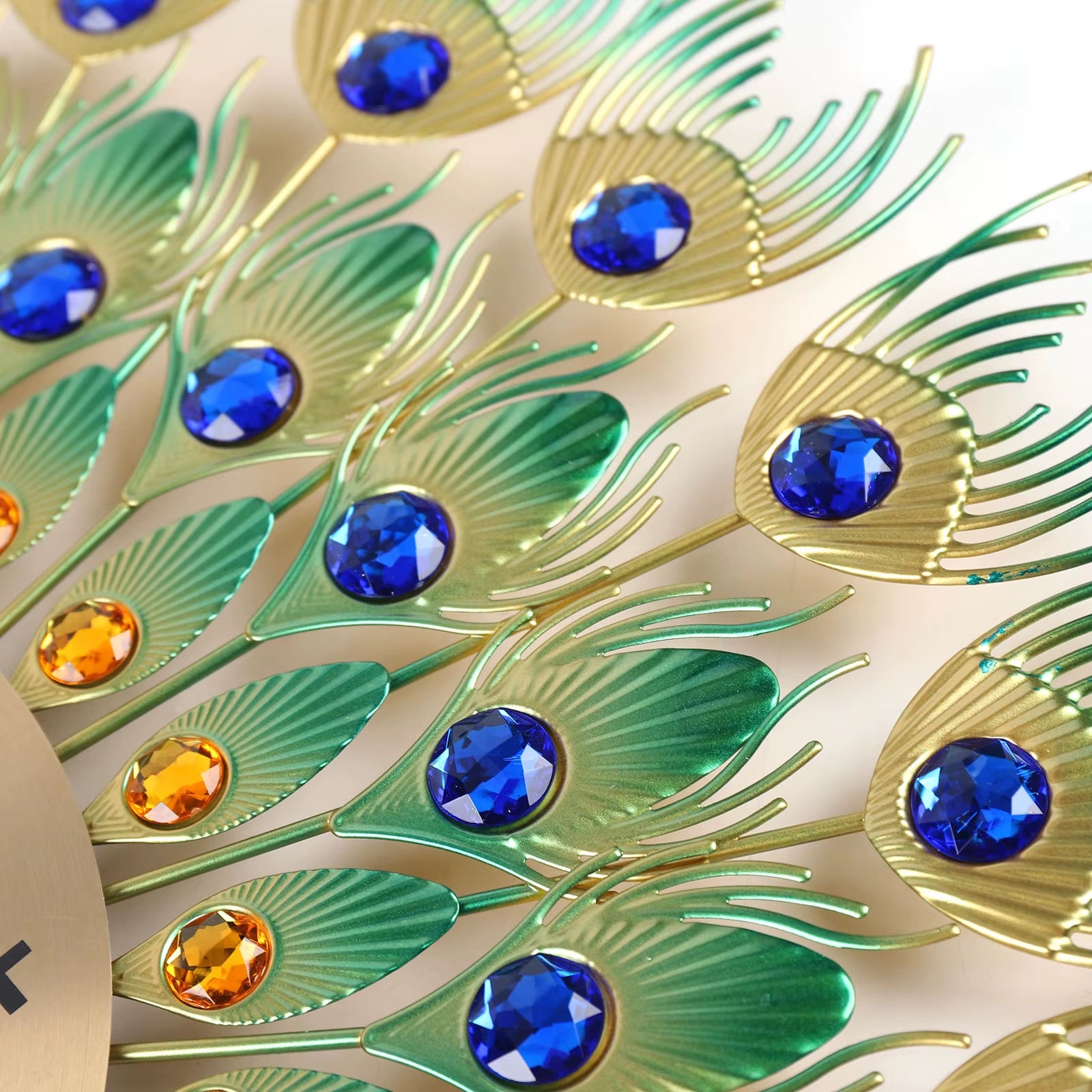 Peacock Clock Metal Silent Wall Clock None Ticking Decorative Large Wall Clock for Living Room Home Decor