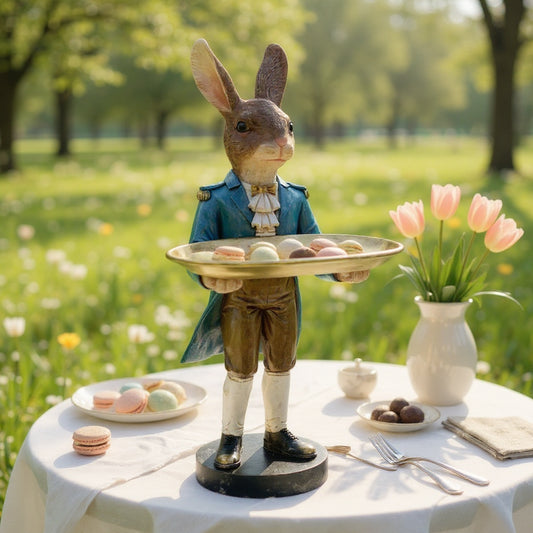 Rabbit Waiter Large 51Cm with Charming Sculpture for Home Living Room Stylish