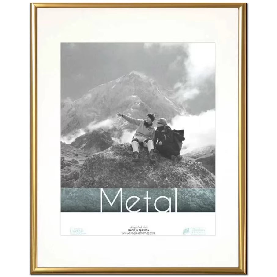 Picture Frame Metal Golden Photo Frame Classic Minimalist Desktop Decor 9X13 13X18 21X30Cm Pleixglass inside Certificate Frame