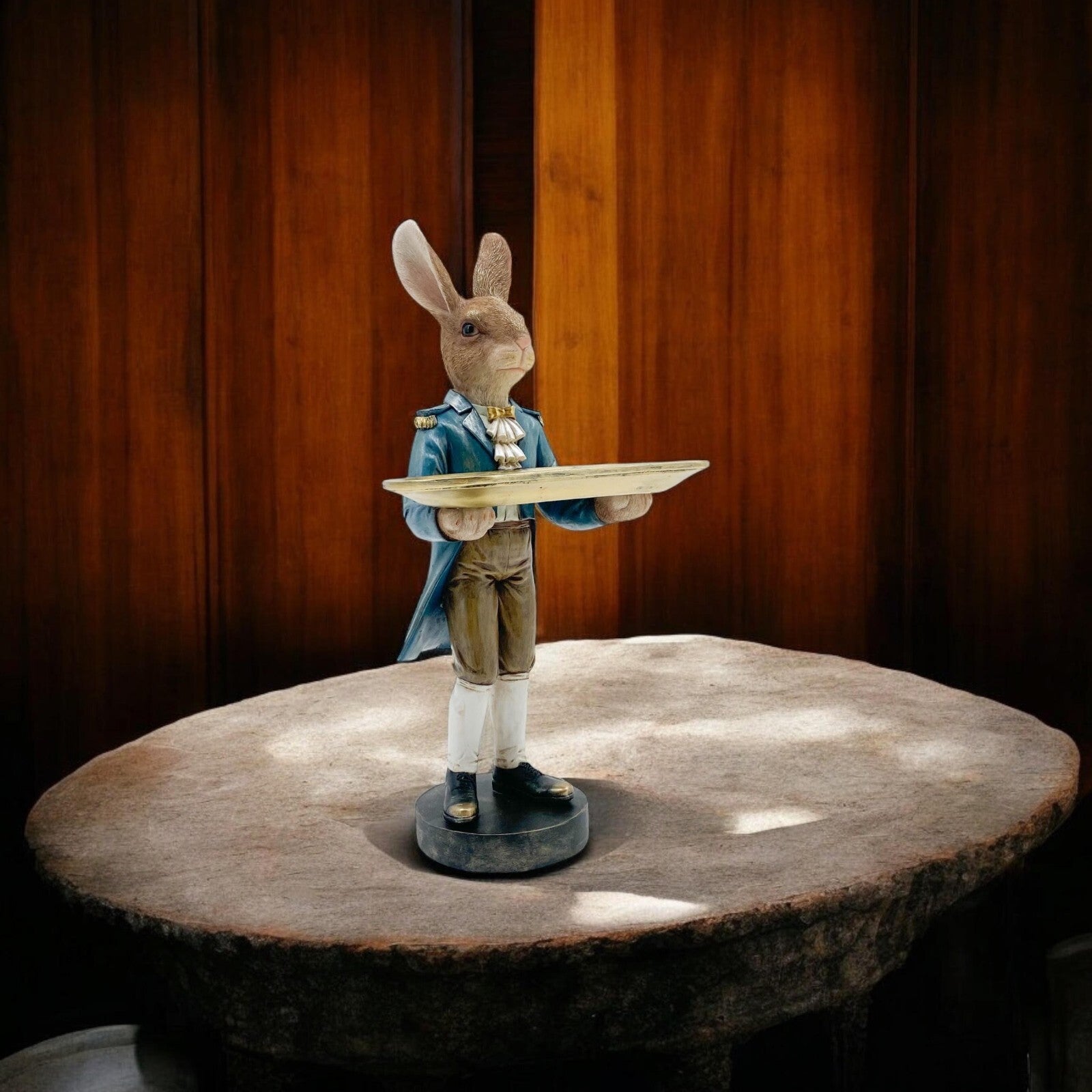Rabbit Waiter Large 51Cm with Charming Sculpture for Home Living Room Stylish