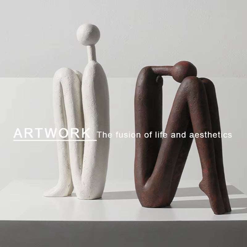 Korean Abstract Art Figure Statue Decoration Home Room Desktop Decoration Living Room Bookshelves Ornaments Indoor Art Crafts