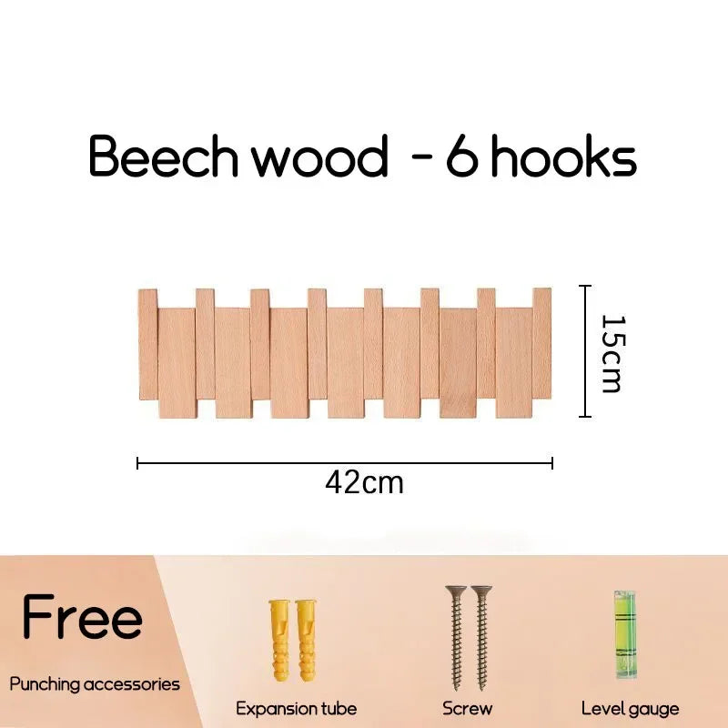 Natural Wood Wall Mounted Piano Coat Rack| Coat Rack Wall Mount| Flip down Wall Hook Rack 5 Hooks| Entryway Wall Art Hook,Made of Acacia Wood (Wood Wax Oil Dyed Walnut Color).Wall Art