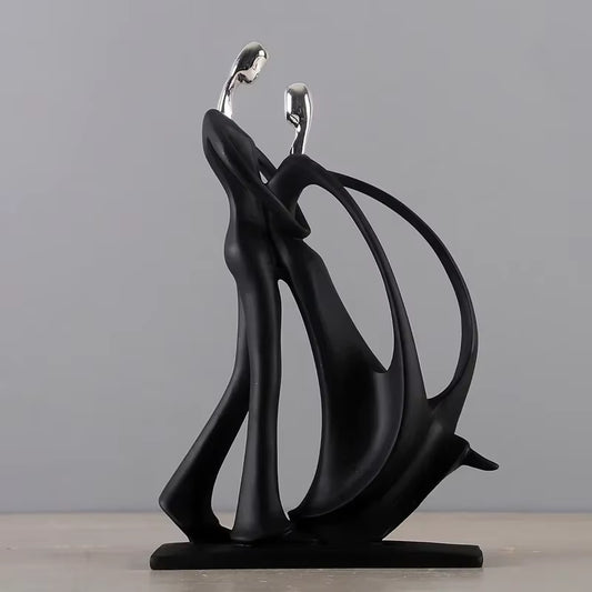 Nordic Art Dancing Couple Resin Figure Ornaments Figurines Home Decoration Accessories for Living Room Ornaments for Home Decor