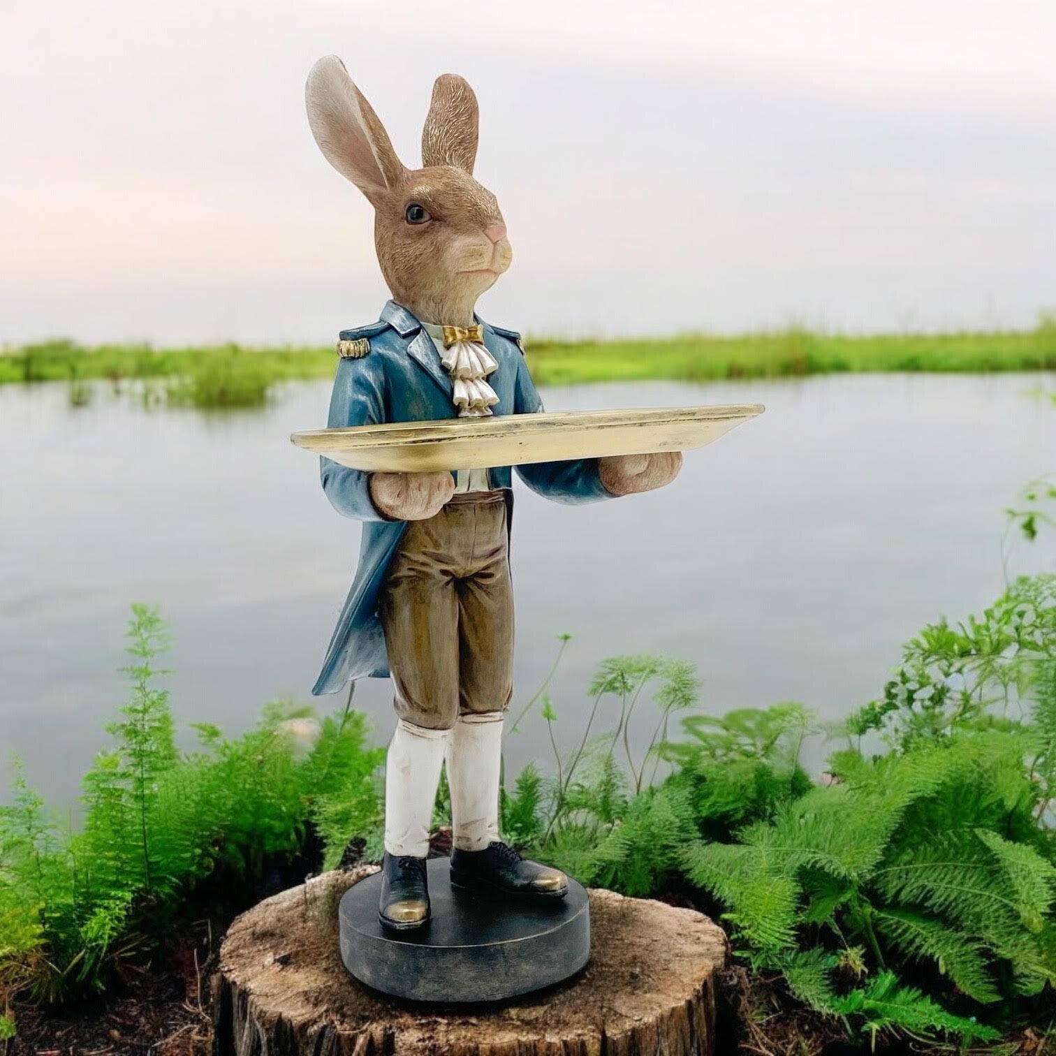 Rabbit Waiter Large 51Cm with Charming Sculpture for Home Living Room Stylish